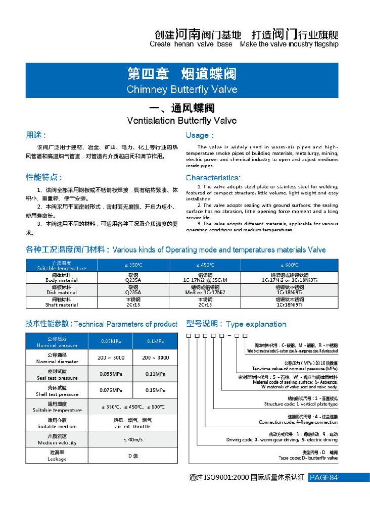 氣動蝶閥分類